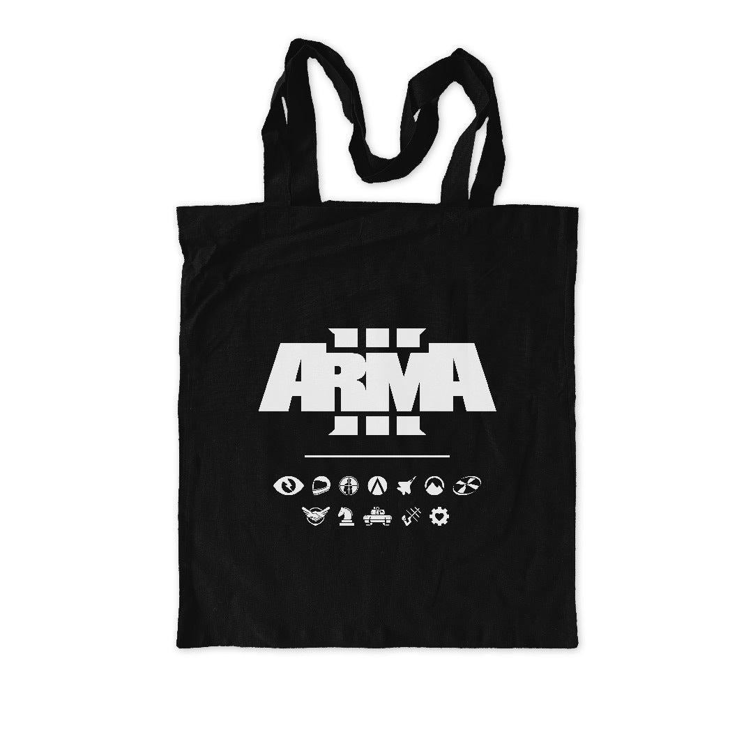 ARMA 3 - BOLSA DE COMPRAS ECOLÓGICA | PAQUETE DE 5 | NEGRA