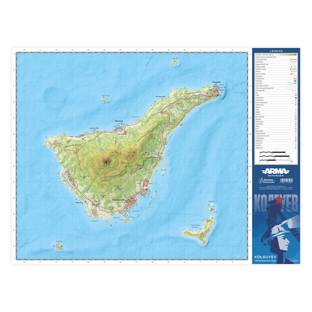 ARMA REFORGER - KOLGUYEV PRINTED MAP