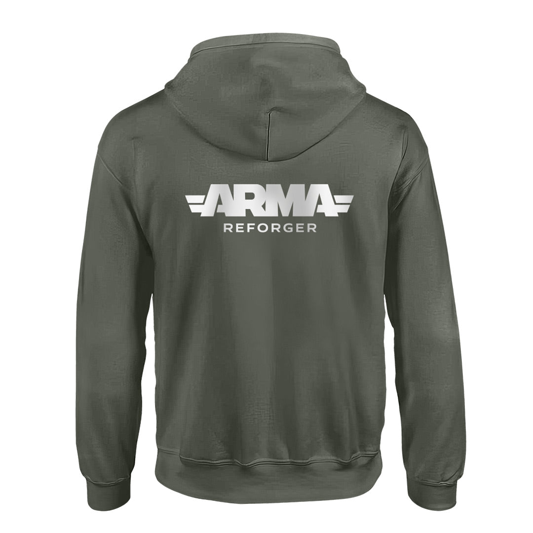 ARMA REFORGER - SUDADERA CON CAPUCHA Y CREMALLERA | CAQUI