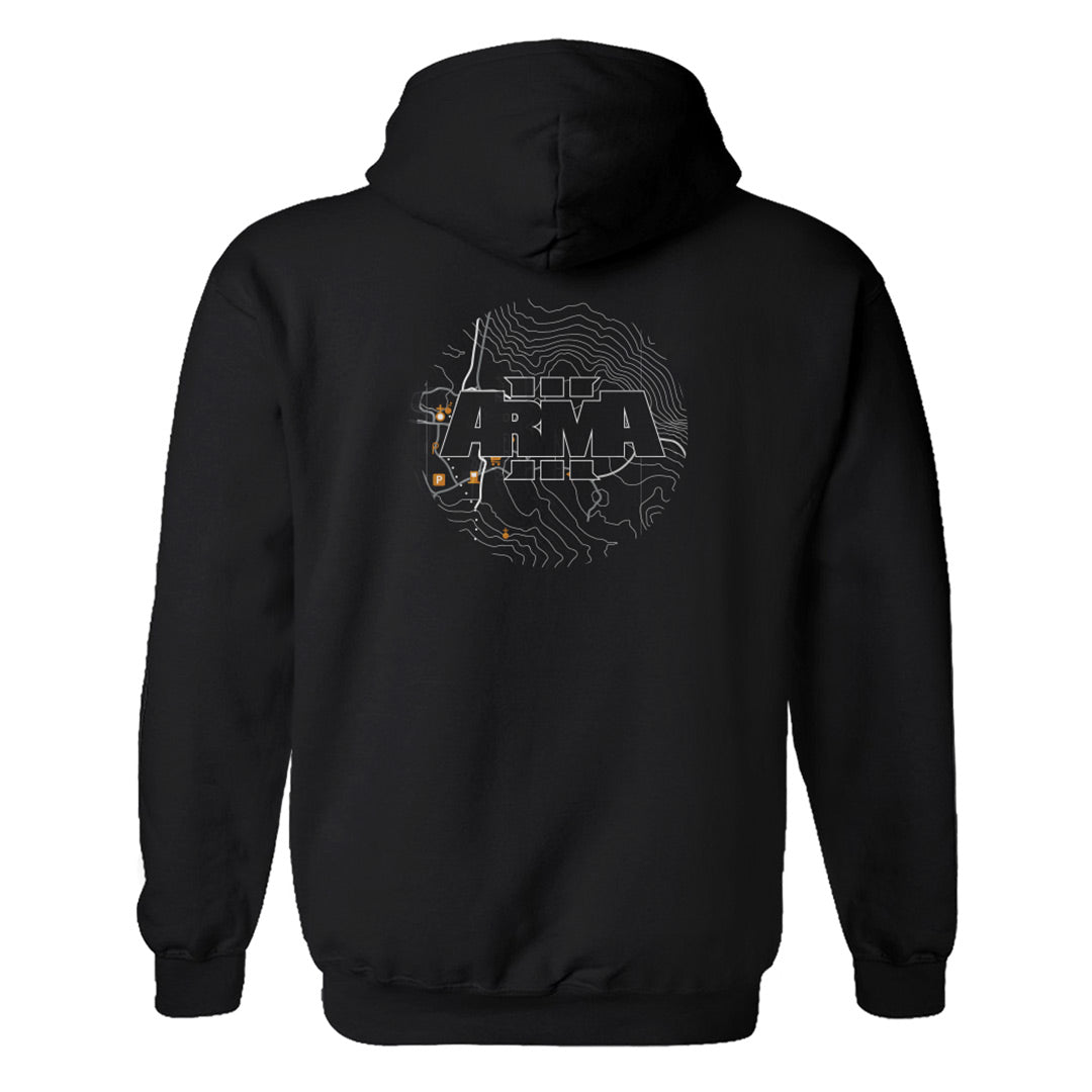 ARMA 3 MAP STYLE HOODIE BLACK