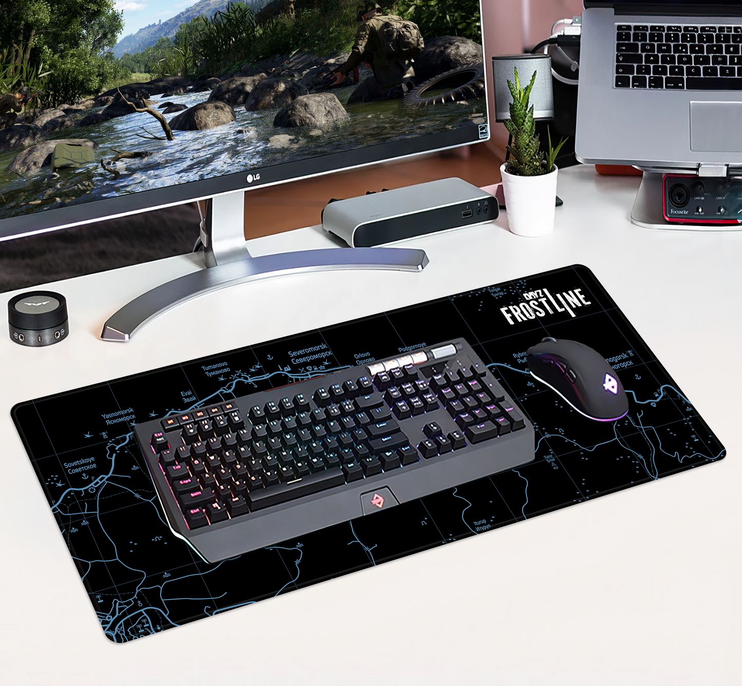 DAYZ FROSTLINE - UV GLOWING MOUSEMAT BIG | 800X340MM