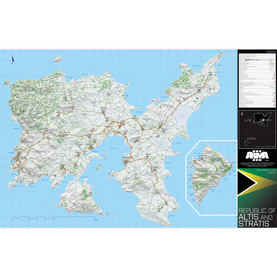 ARMA 3 - PRINTED MAPS COMPLETE COLLECTION (Pack of 4)