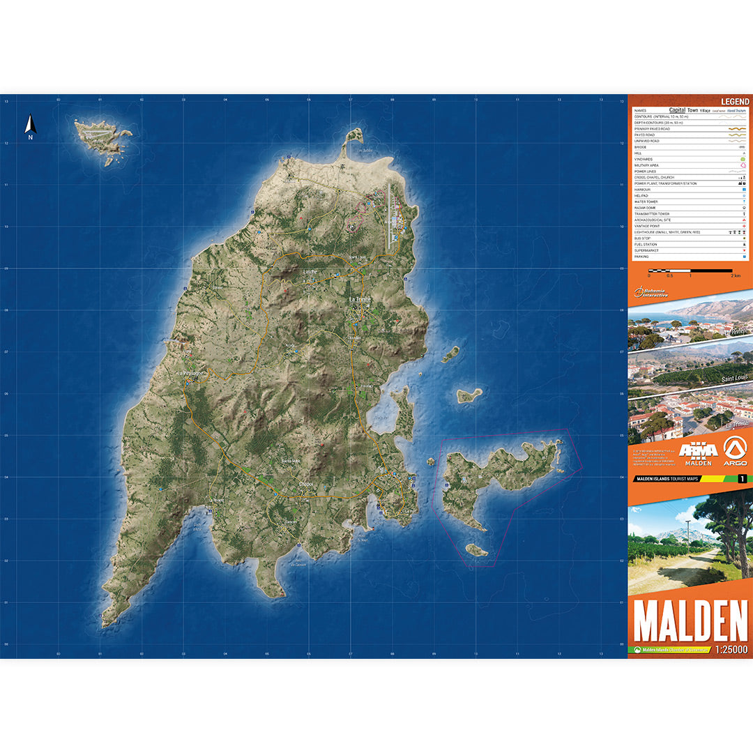 ARMA PRINTED MAP COLLECTION (5 PCS, 6 MAPS)