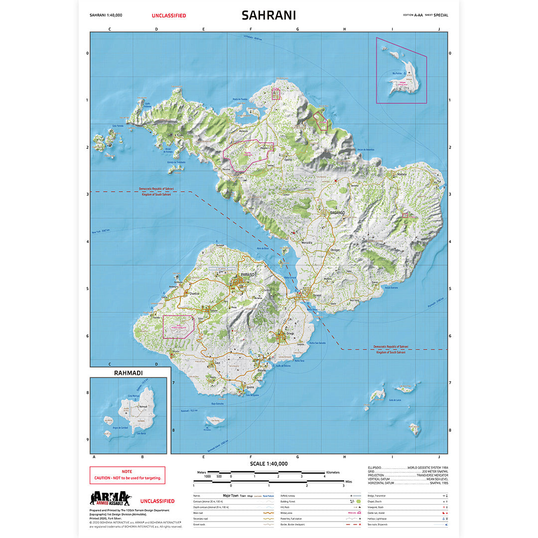 ARMA PRINTED MAP COLLECTION (5 PCS, 6 MAPS)