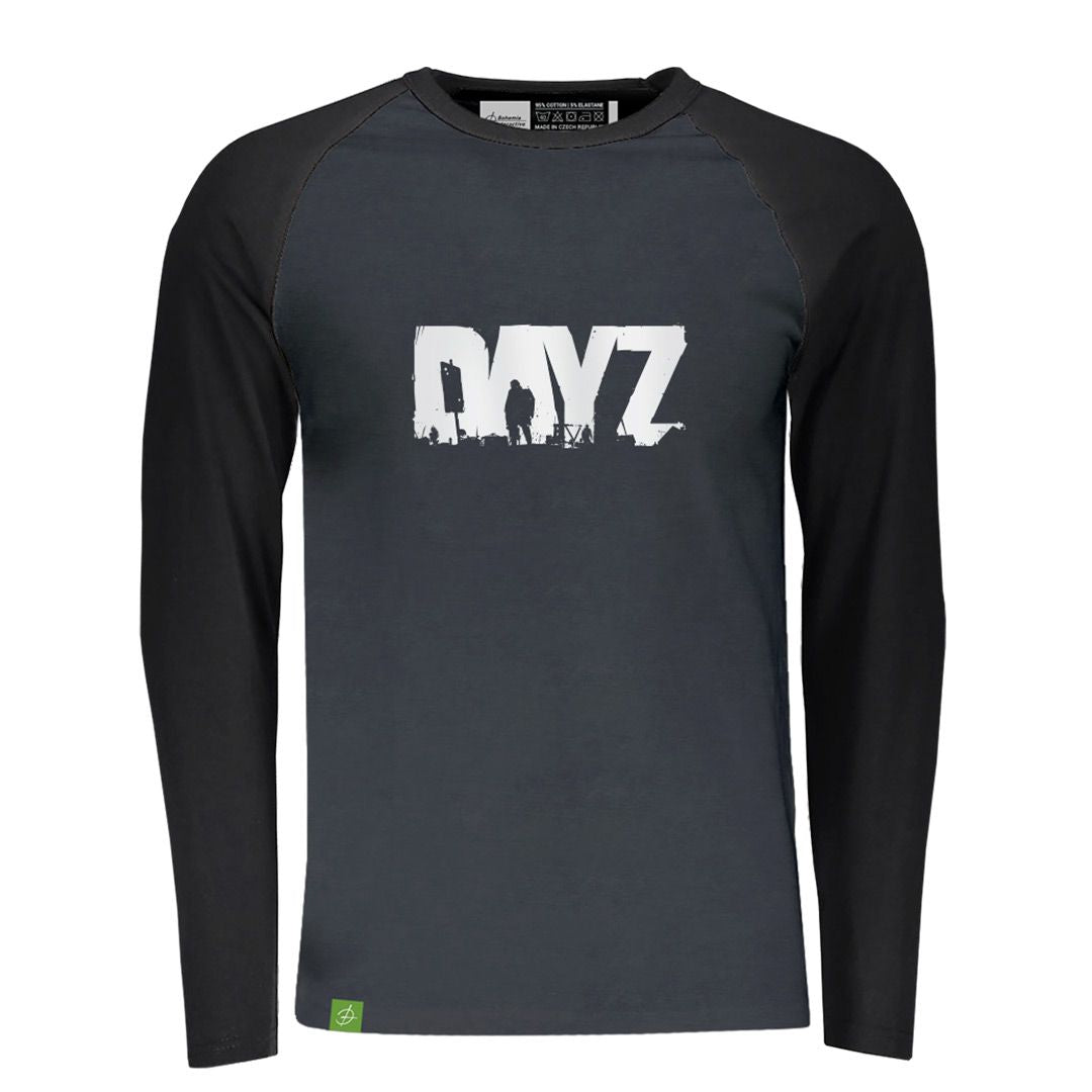 DAYZ LANGARM-T-SHIRT GRAU/SCHWARZ