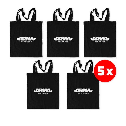 ARMA REFORGER ECO-FRIENDLY SHOPPING BAG BLACK 5-PACK