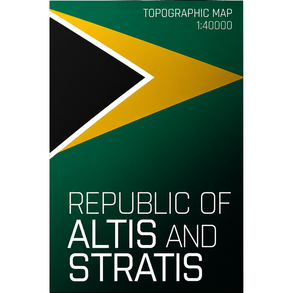 ARMA 3 - REPUBLIC OF ALTIS AND STRATIS PRINTED MAP