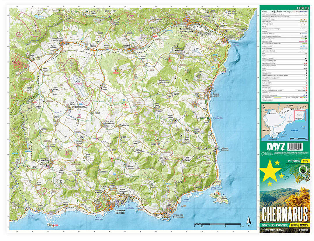 DAYZ - CHERNARUS 2025 + LIVONIA + FROSTLINE: SAKHAL PRINTED MAPS (COMPLETE BUNDLE)