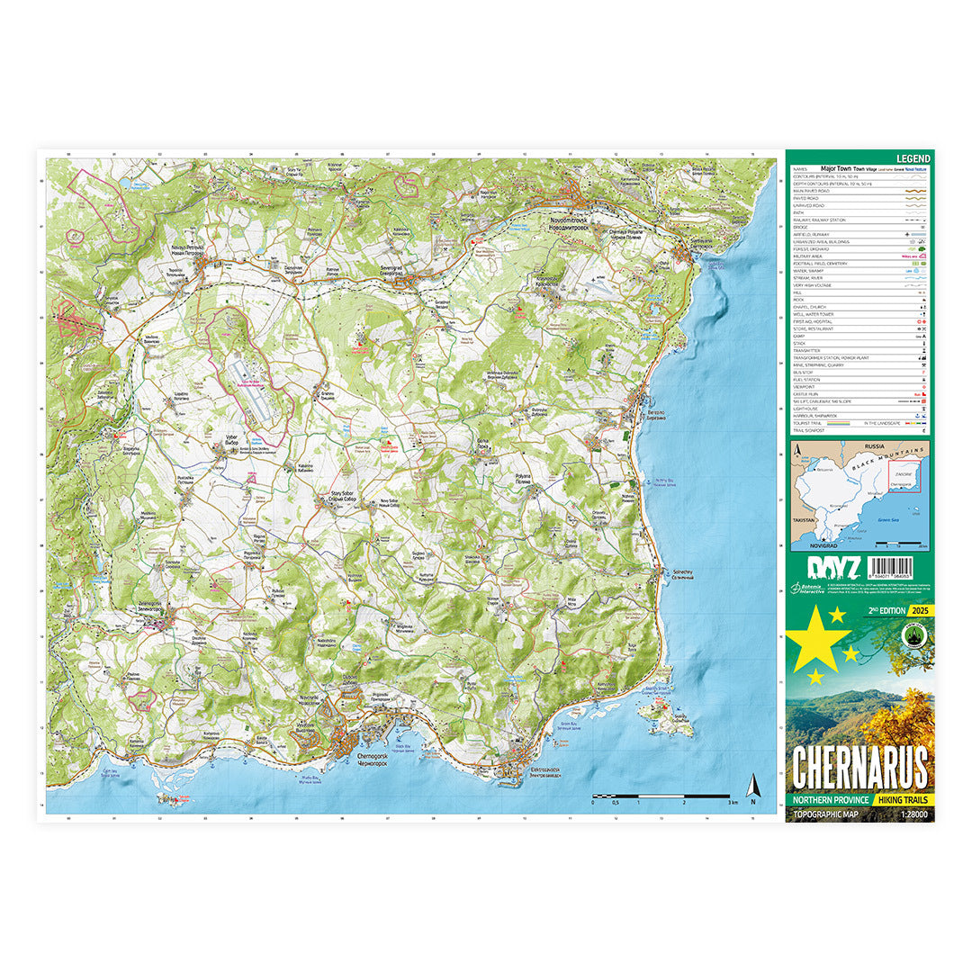 DAYZ CHERNARUS 2025 PRINTED MAP BOHEMIA INTERACTIVE dayz-chernarus-2025-printed-map-bohemia-interactive