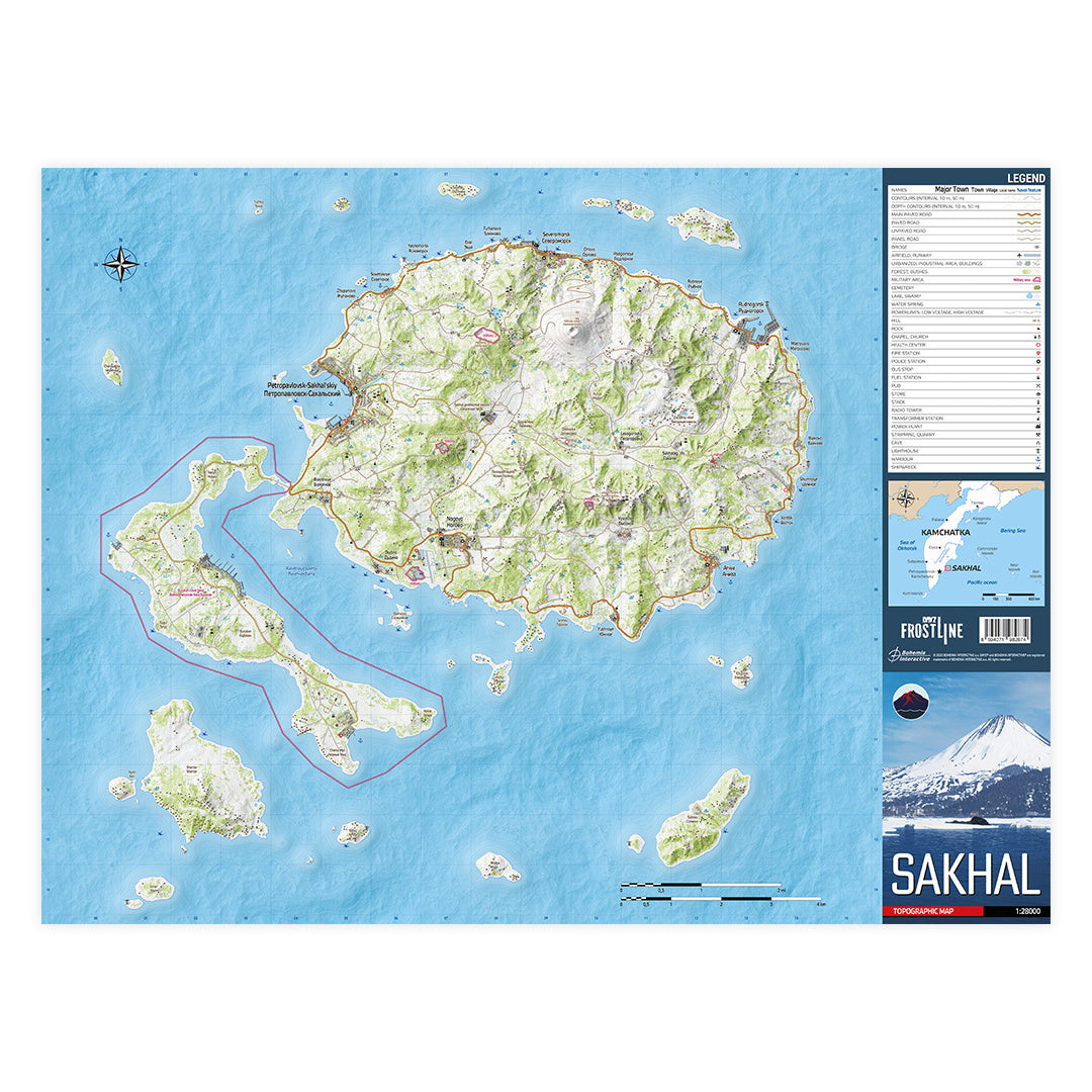 DAYZ FROSTLINE - MAPA IMPRESO DE SAKHAL
