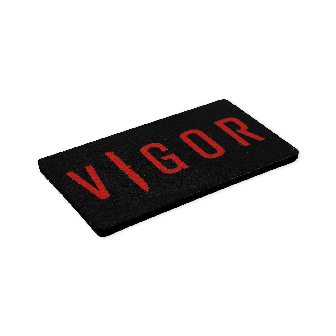 VIGOR LOGO WOODEN MAGNET