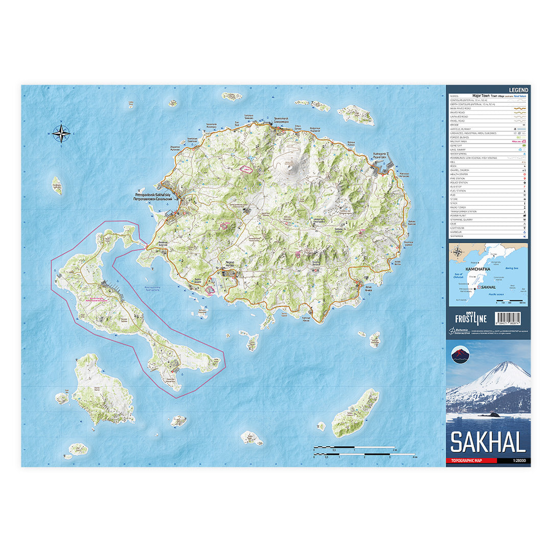 DAYZ FROSTLINE SAKHAL PRINTED MAP