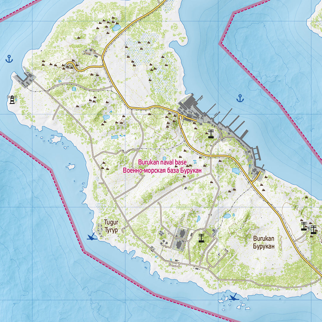 DAYZ FROSTLINE SAKHAL PRINTED MAP